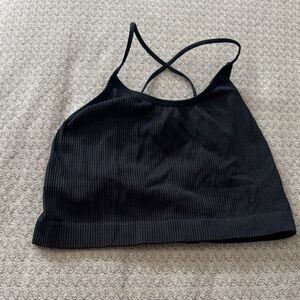 Colsie Black Ribbed Bralette size small